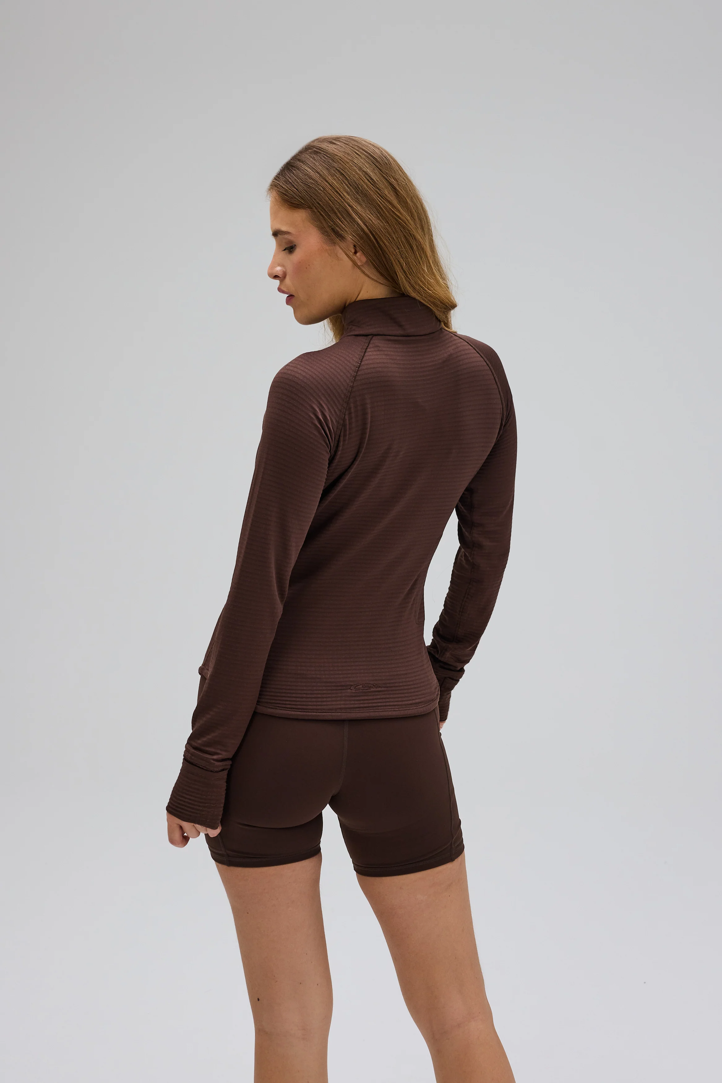 Core Half Zip Long Sleeve - Pecan Brown - Image 4