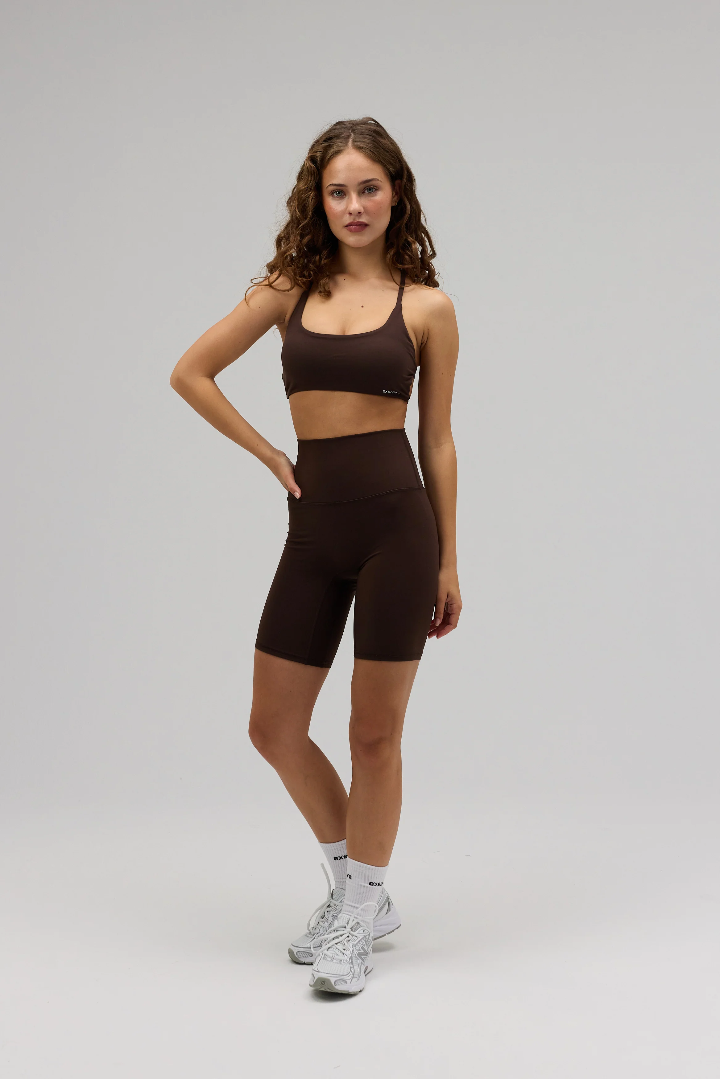 Fleek Biker Shorts - Pecan Brown