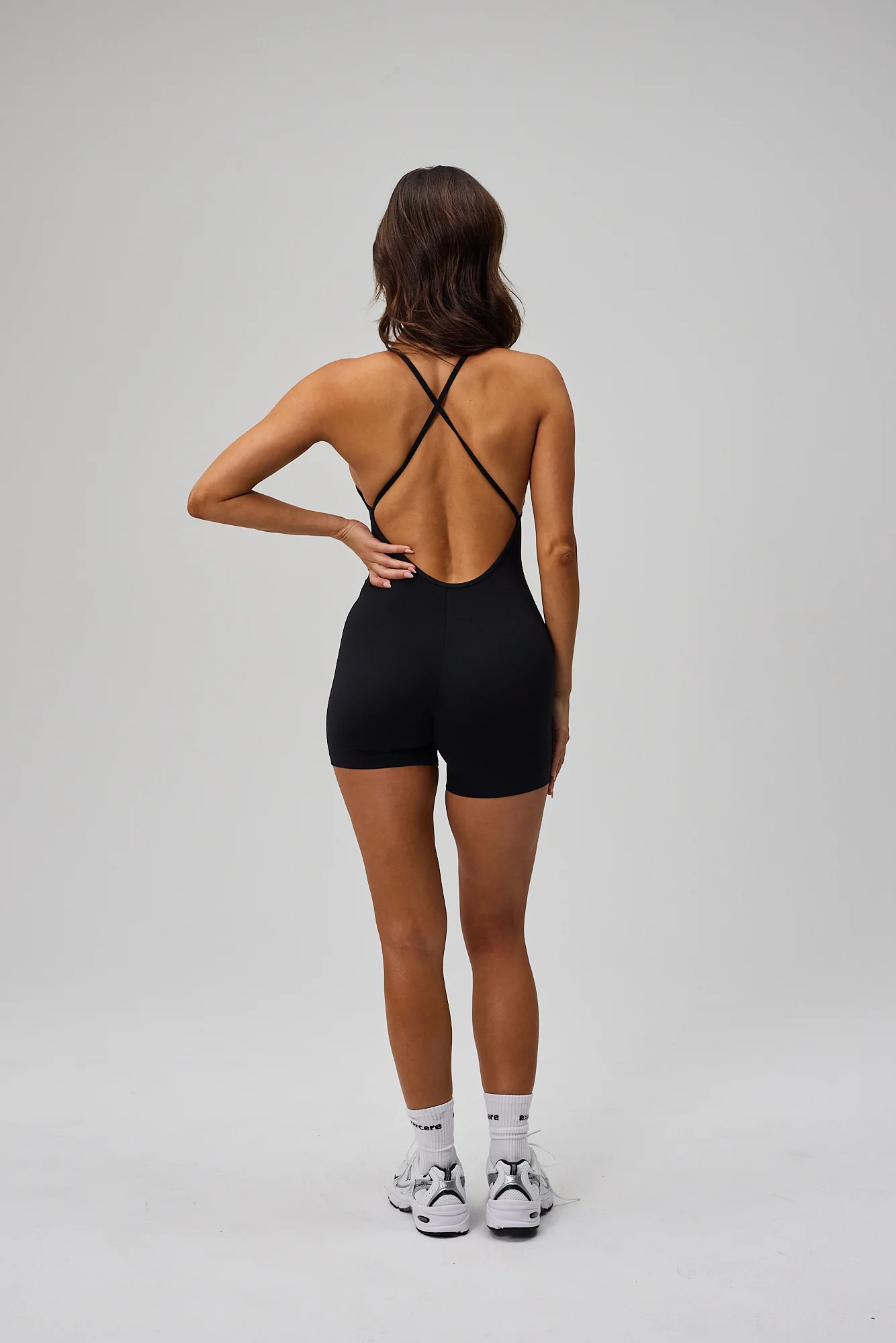 Luna Cross Back Playsuit - Black - Image 2