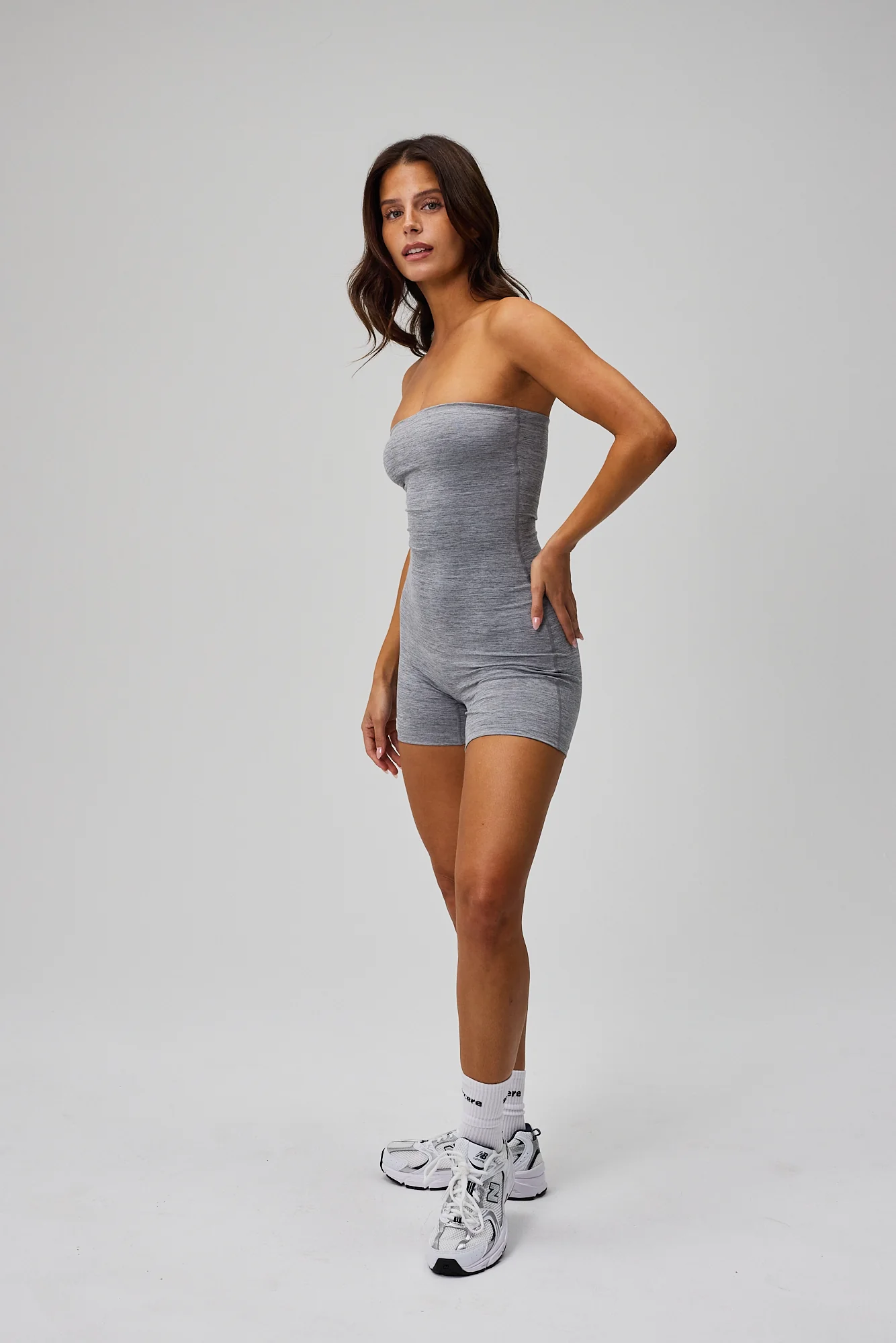 Muse Tube Playsuit - Grey Melange