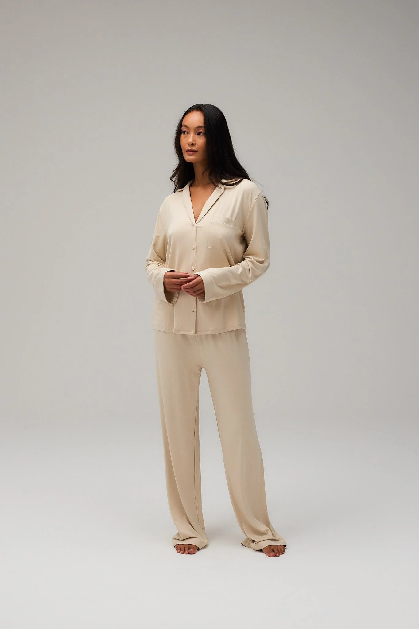 Pyjamas Blouse - Oatmilk - Image 8