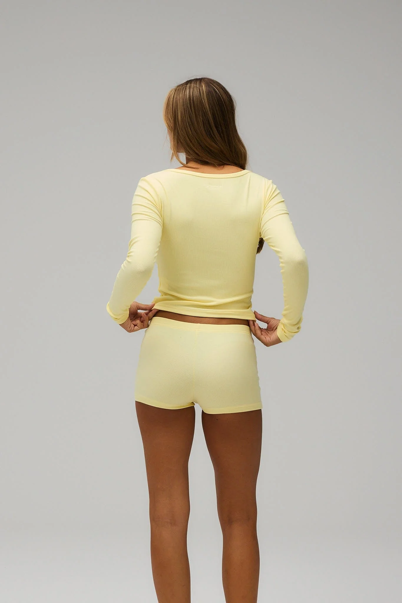 Rib Long Sleeve - Banana - Image 2
