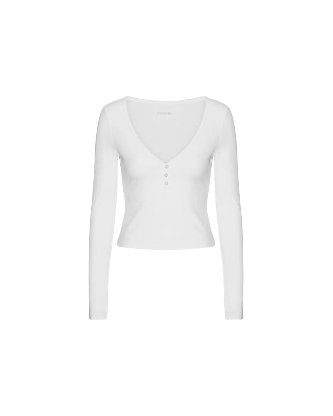 Rib Long Sleeve - White - Image 4