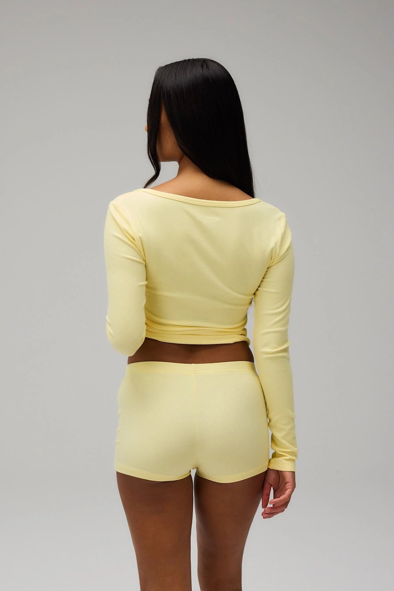 Rib Night Shorts - Banana - Image 10
