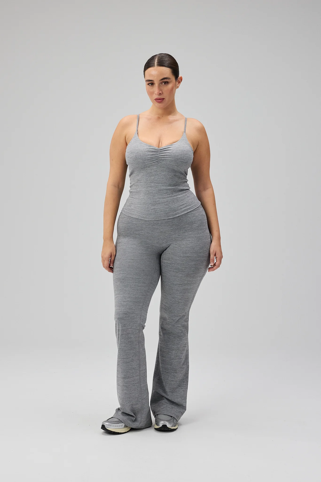 Scrunch Tank TopĀ - Grey Melange - Image 3