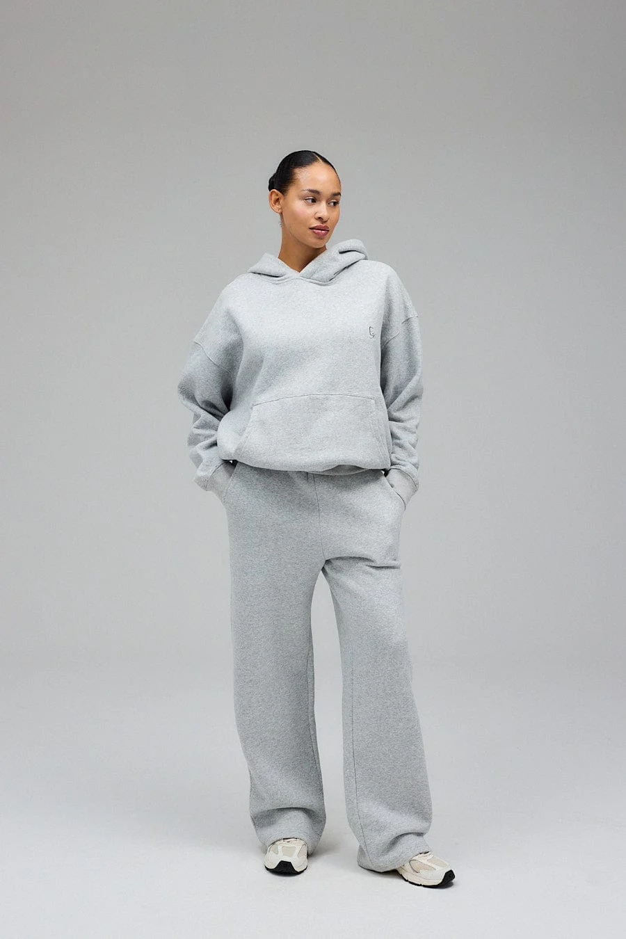 Wide Sweatpants - Grey Melange - Image 9